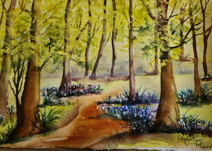 Christine M, Worsbrough country park springtime, watercolour.jpg